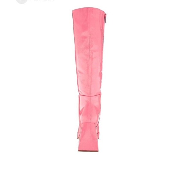 NEW Sam Edelman Boots Kylie Pink Patent Leather Knee High Platform Womens  6.5 - Picture 4 of 9
